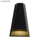 GobekUsa Triangle Aluminum LED Wall Sconce in Black - Simple Style, Flush Mount, Warm/White Light