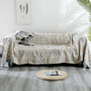 GobekUsa Cotton Sofa Throw Blanket | Four Seasons Gauze Cushion Cover & Bedspread