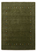 Tribal Border Design Hand Loomed Wool Area Rug