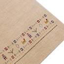 Wool Area Rug Hand Loomed Ivory Tribal Border Red Yellow Blue by The Rug Decor