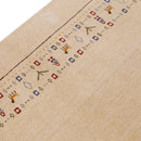 Wool Area Rug Hand Loomed Ivory Tribal Border Red Yellow Blue by The Rug Decor