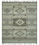 Beige Brown Hand Knotted Wool Area Rug - Tribal Contemporary by The Rug Decor