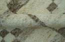Beige Brown Hand Knotted Wool Area Rug - Tribal Contemporary by The Rug Decor