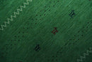 Tribal Design Green Custom Made Traditional Hand loom Wool Area Rug