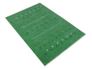 Tribal Design Green Traditional Hand loom 4.6x7 Wool Area Rug by The Rug Decor