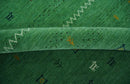 Tribal Design Green Traditional Hand loom 4.6x7 Wool Area Rug by The Rug Decor