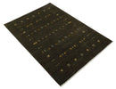 Tribal Design Greenish-Brown Traditional Hand loom 4.6x7 Wool Area Rug by The Rug Decor
