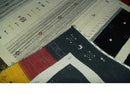Tribal Gabbeh Ivory, Black, Gold and Maroon Stripes design Traditional Hand loom 4.6x7 Wool Area Rug by The Rug Decor