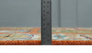 Tribal Gabbeh Rust, Ivory, Green and Beige Hand knotted Multi Size Antique Look Traditional Wool Area Rug