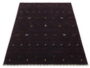 Tribal look Dark Purple Traditional Hand loom 4.6x7 Wool Area Rug