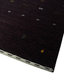 Tribal look Dark Purple Traditional Hand loom 4.6x7 Wool Area Rug