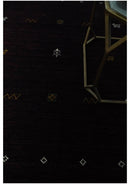 Tribal look Dark Purple Traditional Hand loom 4.6x7 Wool Area Rug