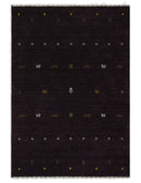 Tribal look Dark Purple Traditional Hand loom 4.6x7 Wool Area Rug