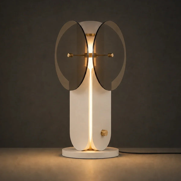 Trilume Smoke Grey Glass Lamp