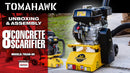 8” Gas Concrete Scarifier Planer Grinder with 5.5 HP Honda Engine Blade Bundle by Tomahawk Power