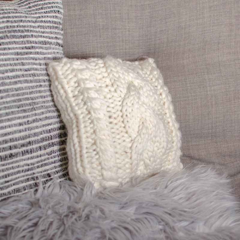 Triple Cable Pillow Knit Pattern