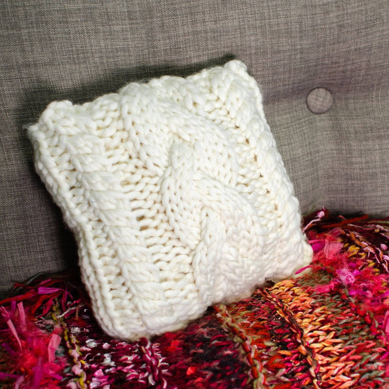 Triple Cable Pillow Knit Pattern