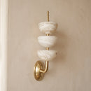 Triple Luxury Alabaster Wall Sconce
