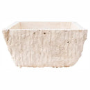 Light Beige Travertine Natural Stone Rustic Vessel Sink Hand Chiseled