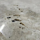 Light Travertine Unfilled Round Polished Coffee Table 27.5in