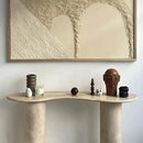 Beige Travertine Designer Console Table 48x15x36 Filled Honed