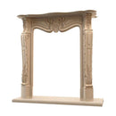 Light Travertine Fireplace Surround - Traditional Hand-carved