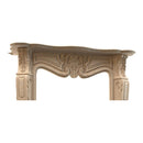 Light Travertine Fireplace Surround - Traditional Hand-carved
