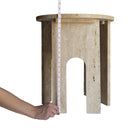 Natural Light Travertine Round End Table Honed Finish 18D x 20H