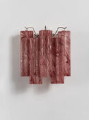 Tronchi Textured Glass Tube Red Wall Sconce