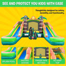 16FT Tropical Bounce House Combo With Double Water Slides (SAK92508) by SAKSBY WHOLESALE
