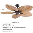 GobekUsa 52 Inch LED Ceiling Fan Without Light Remote Control Reverse Function