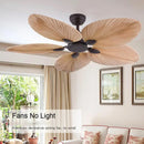 GobekUsa 52 Inch LED Ceiling Fan Without Light Remote Control Reverse Function