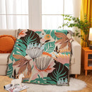 GobekUsa Cozy Knit Throw Blanket with Fringe - Soft & Reversible Bed Sofa Decor
