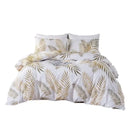 GobekUsa Gold Print Queen Duvet Set with 2 Pillowcases - Soft & Stylish Bedding Solution