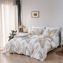 GobekUsa Gold Print Queen Duvet Set with 2 Pillowcases - Soft & Stylish Bedding Solution