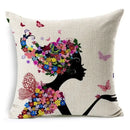Tropical green leaves decorative cushion cover living room home decor by Decorbites