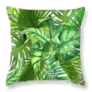 Tropical green leaves decorative cushion cover living room home decor by Decorbites