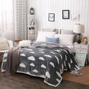 GobekUsa Cozy Flannel Blanket for All Seasons: Double-Sided Velvet Bed Cover, Single Double