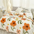GobekUsa Cozy Flannel Blanket for All Seasons: Double-Sided Velvet Bed Cover, Single Double