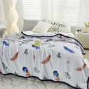 GobekUsa Cozy Flannel Blanket for All Seasons: Double-Sided Velvet Bed Cover, Single Double