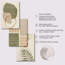 GobekUsa Tropical Leaves Canvas Wall Art Set