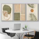 GobekUsa Tropical Leaves Canvas Wall Art Set