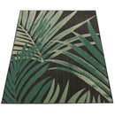 Tropical Outdoor Rug Ostende Palm Trees - Black Green