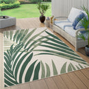 Tropical Outdoor Rug Ostende Palm Trees - Green Beige