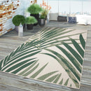 Tropical Outdoor Rug Ostende Palm Trees - Green Beige