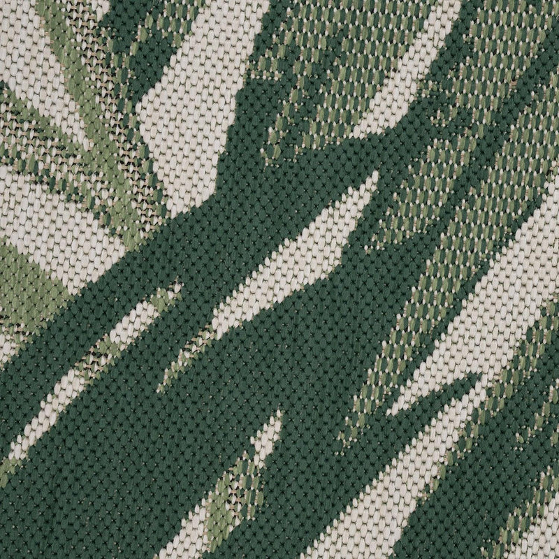 Tropical Outdoor Rug Ostende Palm Trees - Green Beige