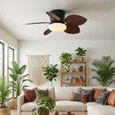 Tropical Palm Five-Blade Ceiling Fan Light