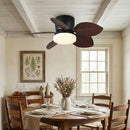 Tropical Palm Five-Blade Ceiling Fan Light