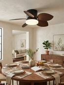 Tropical Palm Five-Blade Ceiling Fan Light