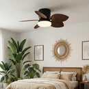 Tropical Palm Five-Blade Ceiling Fan Light